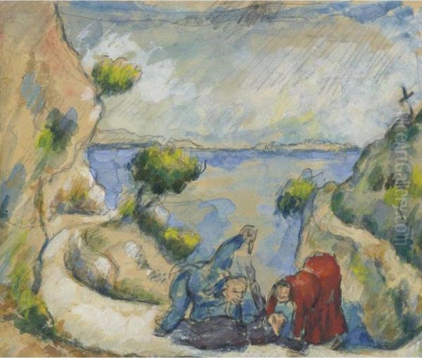 Le Meurtre Dans La Ravine Oil Painting by Paul Cezanne