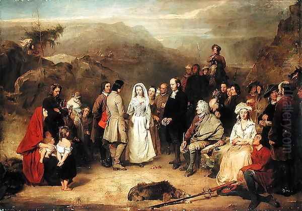 Marriage of the Covenanter Oil Painting by Alexander Johnston