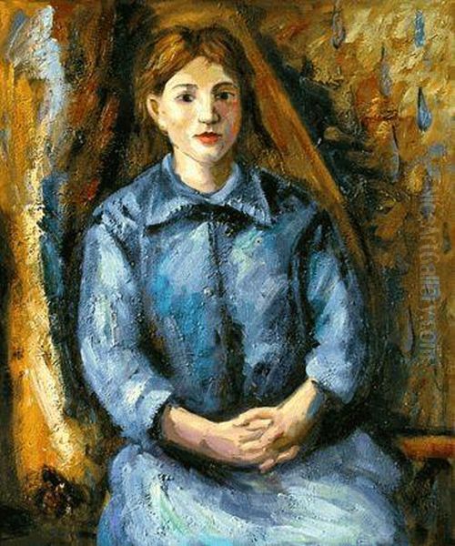 Madame Cezanne Oil Painting by Paul Cezanne