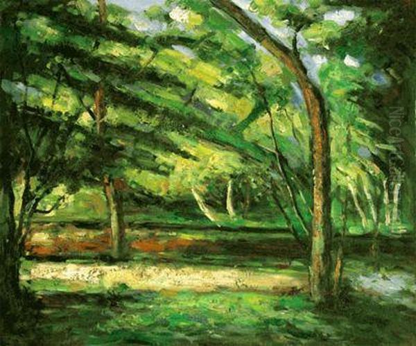 The Etang De Soeurs At Osny Oil Painting by Paul Cezanne