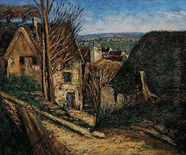 The House Of The Hanged Man At Auvers Oil Painting by Paul Cezanne