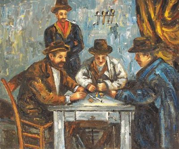 The Card Players Oil Painting by Paul Cezanne