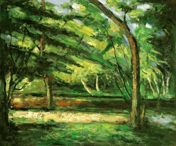 The Etang De Soeurs At Osny Oil Painting by Paul Cezanne