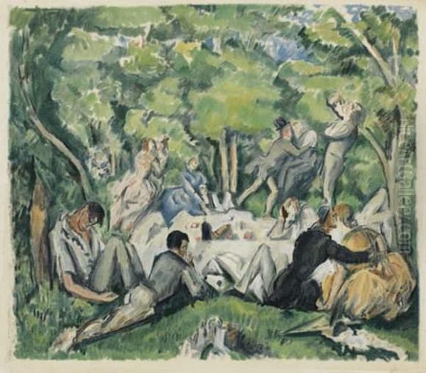 Le Dejeuner Sur L'herbe Oil Painting by Paul Cezanne