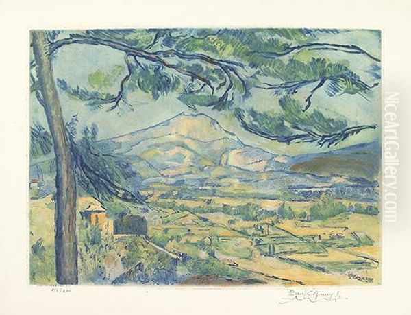 La Montagne Sainte-victoire. Oil Painting by Paul Cezanne