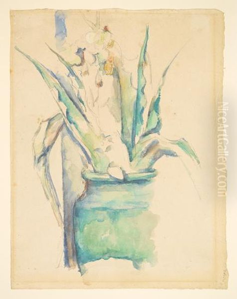 Le Vase Et La Colonne Oil Painting by Paul Cezanne