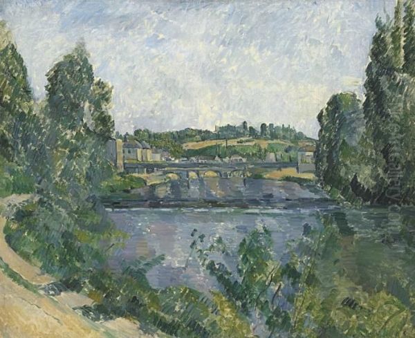 Le Pont Et Le Barrage A Pontoise Oil Painting by Paul Cezanne