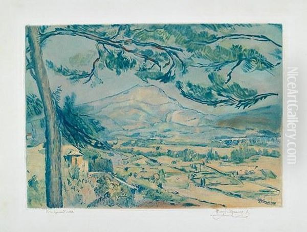 La Montagne Sainte-victoire Oil Painting by Paul Cezanne