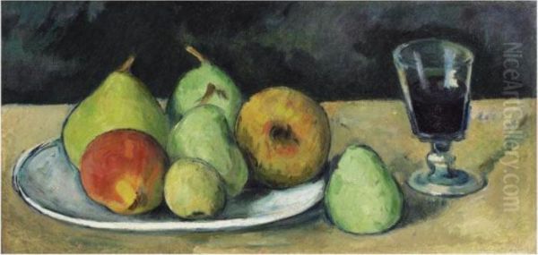 Verre Et Poires Oil Painting by Paul Cezanne