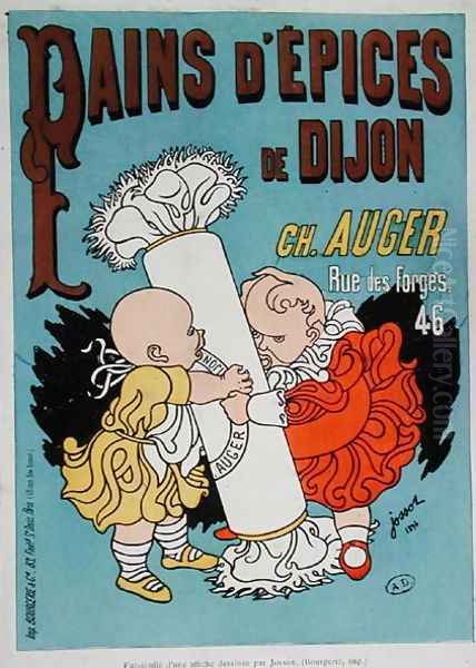 Poster advertising Dijon Pain dEpices Oil Painting by Henri Gustave Jossot