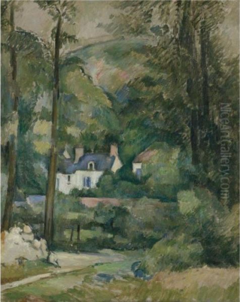 Maisons Dans La Verdure Oil Painting by Paul Cezanne