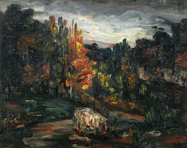  Paysage, Vers 1865  Oil Painting by Paul Cezanne