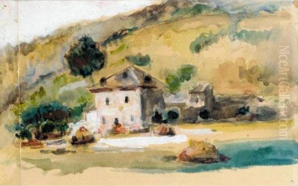 Pres D'aix-en-provence Oil Painting by Paul Cezanne