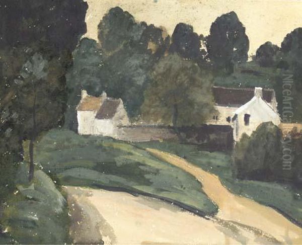 Paysage Aux Environs D'auvers-sur-oise Oil Painting by Paul Cezanne