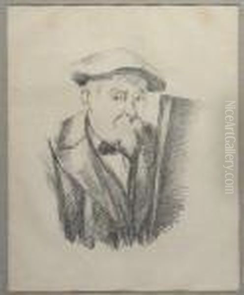 Portrait De Cezanne Par Lui-meme (cherpin 8; Venturi 1158) Oil Painting by Paul Cezanne