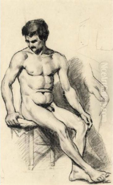 Homme Nu Oil Painting by Paul Cezanne