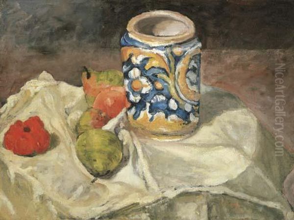 La Faience Italienne Oil Painting by Paul Cezanne