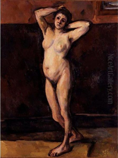 Femme Nue Debout Oil Painting by Paul Cezanne