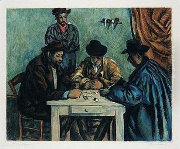 Les Jouers Des Cartes (g & Pe. 662) Oil Painting by Paul Cezanne