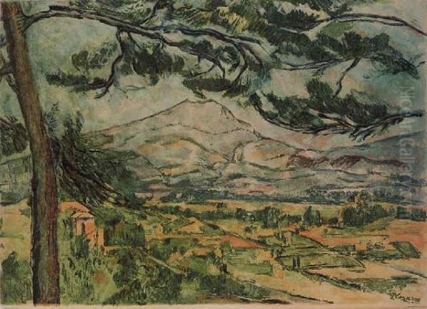 La Montagne Sainte-victoire (gineste/pouillon E639) Oil Painting by Paul Cezanne