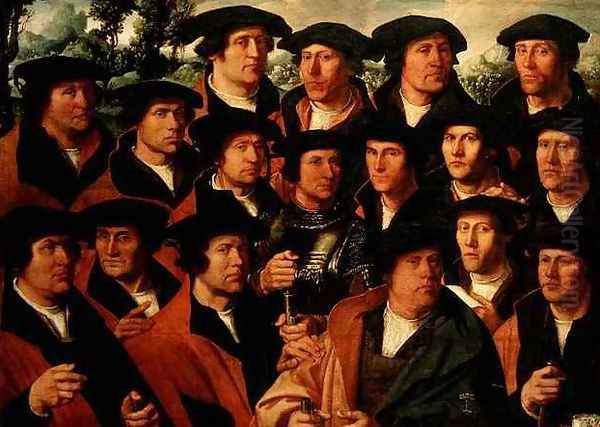 Group Portrait of the Shooting Company of Amsterdam Oil Painting by Dirck Jakobsz