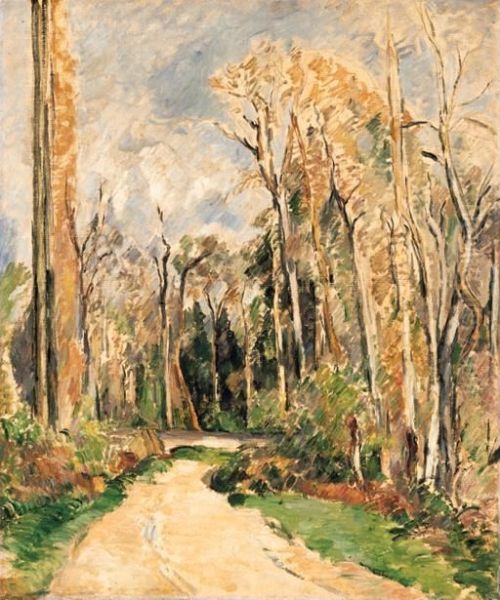 Chemin A L'entree De La Foret Oil Painting by Paul Cezanne