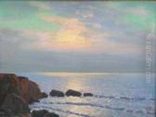 A L'horizon Le Soir Oil Painting by Arsene Chabanian