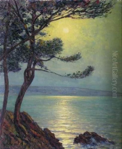 Couche Du Soleil Sur La Mer Oil Painting by Arsene Chabanian