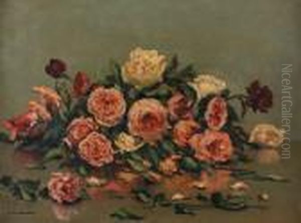 Brassee De Roses Oil Painting by Arsene Chabanian