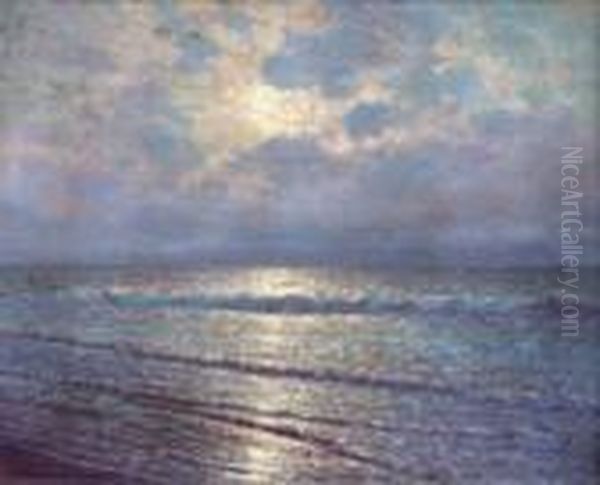 Reflets Dores Sur La Mer Oil Painting by Arsene Chabanian