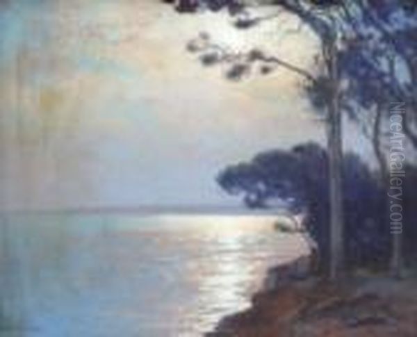 Paysage Mediterraneen Aux Pins Oil Painting by Arsene Chabanian