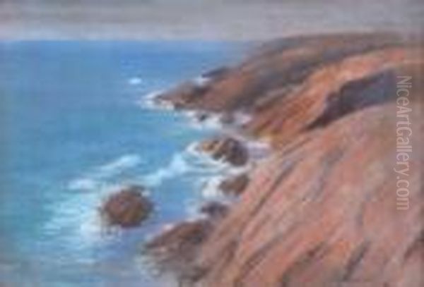 Bord De Mer Aux Rochers Oil Painting by Arsene Chabanian