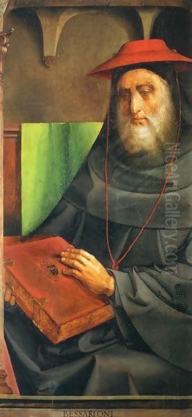 Portrait of Cardinal Bessarion 1402-72 Oil Painting by van Gent (Joos van Wassenhove) Joos