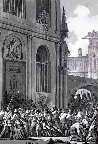 Insurrection of Strasbourg Oil Painting by Jean-Francois Janinet