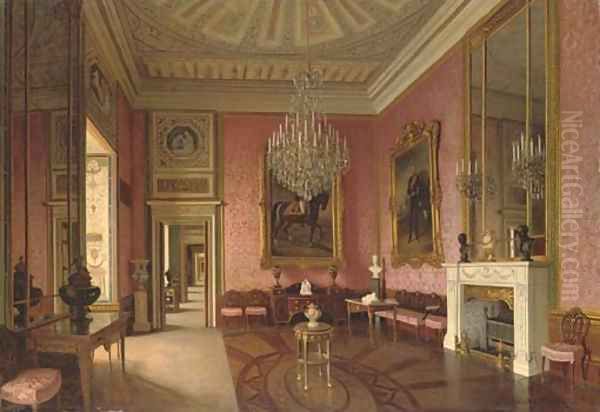 The Alexander Hall, The Winter Palace, St. Petersburg Oil Painting by J. Jaunbersin