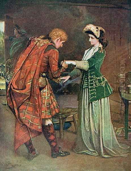 Prince Charlies 1720-88 farewell to Flora Macdonald 1722-90 Oil Painting by George William Joy