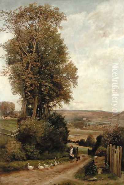 The Vale of Rothbury Oil Painting by Robert Jobling