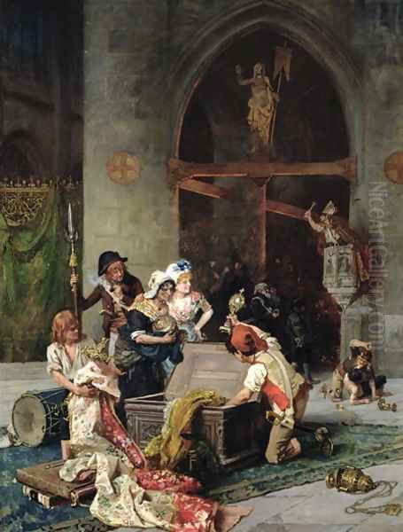 Plunder of a Church During the Revolution Oil Painting by Victor-Henri Juglar