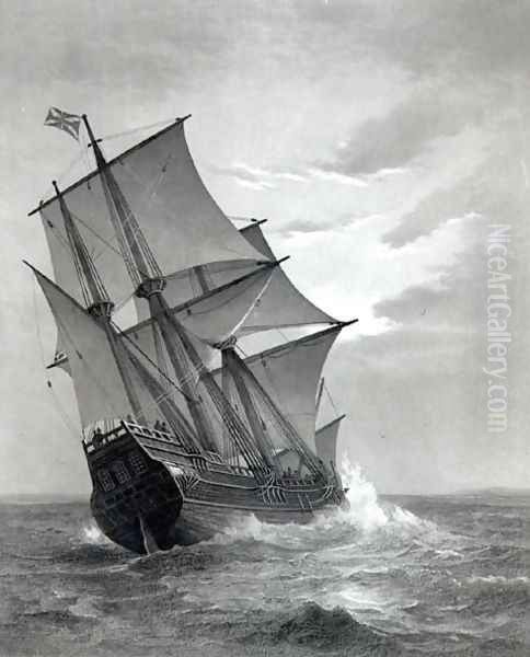 The Mayflower Oil Painting by Johnson, Marshall