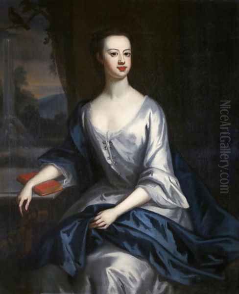 Portrait of a Lady thought to be Eleanor Verney Oil Painting by Charles Jervas