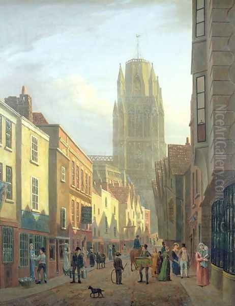 Redcliffe Street Bristol Oil Painting by James Johnson