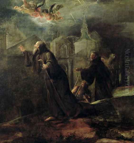 The Vision of St Francis of Paola Oil Painting by Jose Jimenez Donoso