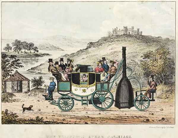 The Edinburgh Steam Carriage Oil Painting by Jones, I.D.