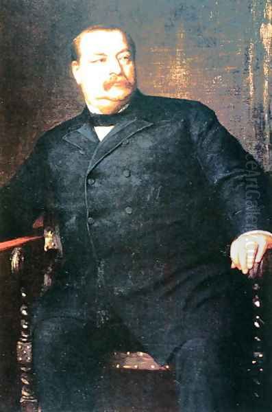 Grover Cleveland 1837-1908 Oil Painting by Eastman Johnson