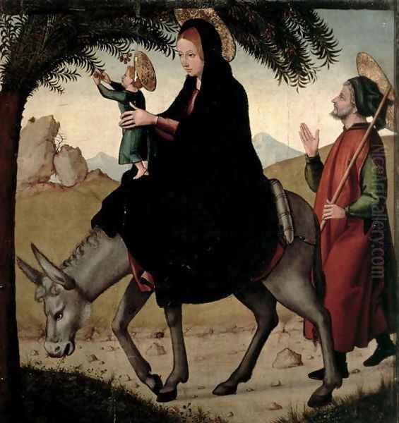 The Flight into Egypt Oil Painting by Borgona Juan de