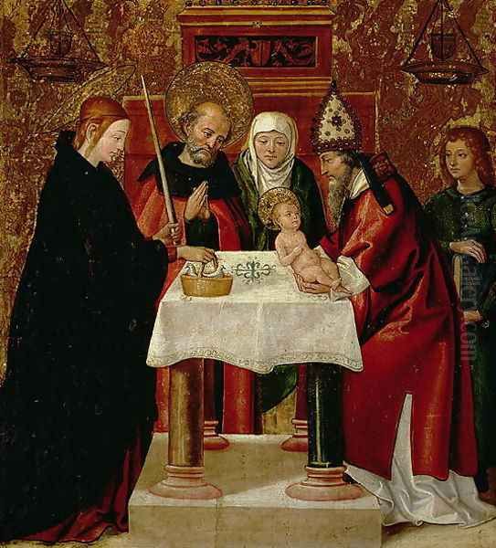 The Circumcision and The Presentation in the Temple Oil Painting by Borgona Juan de