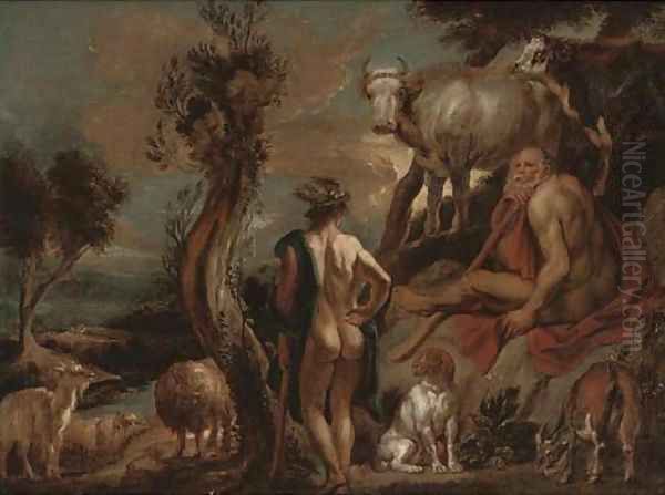 Mercury and Argus Oil Painting by Jacob Jordaens