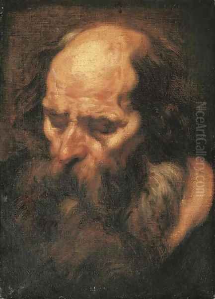 The head of a bearded man Oil Painting by Jacob Jordaens