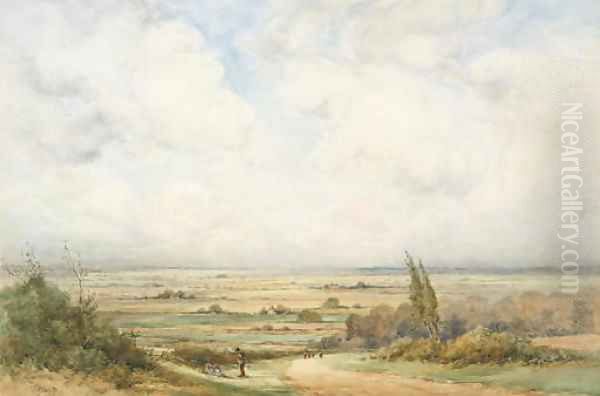 Salisbury Plain Oil Painting by Frank B. Jowett