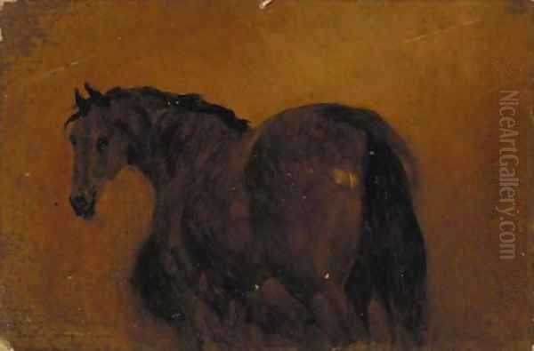 Eight oil sketches of horses Oil Painting by George Jones